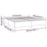 Box Spring Bed Frame Dark Grey Super King Fabric 3121212