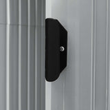 47103 Garden Shed with Rack Grey 205x130x183 cm Iron