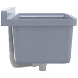 Sink Washbasin for Wall Mounting Grey 50x35x24 cm Resin 4002797