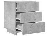 Bedside Cabinet 2 pcs Concrete Grey 33.5 x 34.5 x 60 cm 8011430