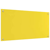 Kitchen Backsplash 2 pcs Yellow 100 x 50 cm Tempered Glass 3415480