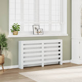 Radiator Cover White 149x20x82 cm Engineered Wood 852699