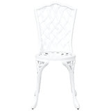 Garden Bistro Set 3 pcs White Aluminium 42002392