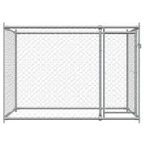 Dog Cage with Door Grey 2x2x1.5 m Galvanised Steel 172562
