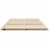 Bed Frame Brown 120 x 190 cm Solid Pine Wood 873082