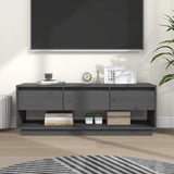TV Cabinet Grey 110.5x34x40 cm Solid Wood Pine 813846
