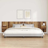 Headboard with Cabinet 3 pcs Old Wood Engineered Wood 3415740