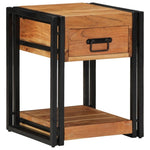 ZNTS Nightstands 2 pack 40x40x50 cm Solid Acacia Wood 4016705