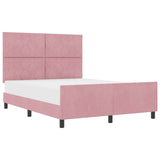 ZNTS Bed Frame Pink 140x190 cm Velvet 3345010