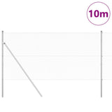 Hexagonal Fence Ground Fix 10 x 1 m Galvanised Steel Silver 3352918