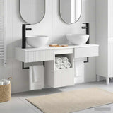 Bathroom Furniture Set 3 pcs High Gloss White Engineered Wood 3405581
