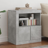 Sideboard with LED Lights Concrete Grey 60.5x37x67 cm 836619