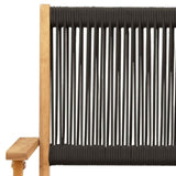 Bistro Set Black Solid acacia wood, Polypropylene Compact 3281793