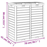 Outdoor Garbage Bin Light Brown 78x41x86 cm Polypropylene 364174