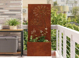 Garden Privacy Screen Rusty 50 x 32 x 150 cm Weathering steel 876461