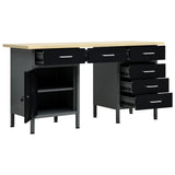 ZNTS Workbench Black 160x60x85 cm Steel 145347