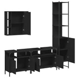 Bathroom Cabinet Set Black 3214745