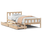 Bed Frame without Mattress 100x200 cm Solid Wood Pine 3301575