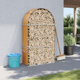 Log Holder Wood Look 120x45x210 cm Galvanised Steel 364582
