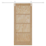 Sliding Door Natural and White 86 x 198.5 cm Solid Pine Wood 3445429