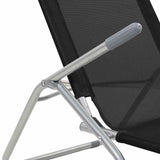 Folding Sun Loungers 2 pcs Textilene Black 44338