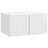 Wall-Mounted TV Cabinet High Gloss White 59.5 x 41 x 30 cm 898509