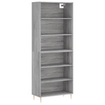 Highboard Concrete Grey 69.5x32.5x180 cm Engineered Wood 3189561
