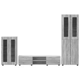 TV Cabinet Set FLORIN 3 pcs Grey Sonoma Engineered Wood 3397980