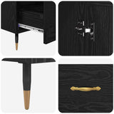 Highboard Black Oak 69.5 x 31 x 115 cm Engineered Wood 882552