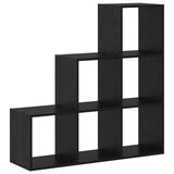 Room Divider Bookcase Black Oak 99 x 29 x 99 cm Engineered Wood 879662