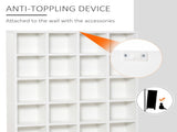 CD Storage Unit with Adjustable Shelves, 89 x 130.5 cm, White T3398P343365