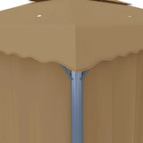 Gazebo with Curtain 3x3 m Taupe Aluminium 3068557