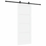 Sliding Door ORKDAL White 83 x 211 cm Solid Pine Wood 3333479