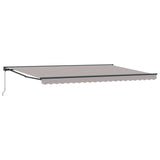 Awning Frame Light Grey 500 x 300 cm Polyester with PU coating 3331385