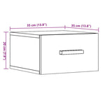 ZNTS Wall-mounted Bedside Cabinets 2 pcs Old Wood 35x35x20 cm 857064