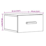ZNTS Wall-mounted Bedside Cabinets 2 pcs Old Wood 35x35x20 cm 857064