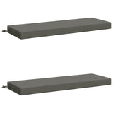 Bench Cushions SOEST 2 pcs 100% Polyester Grey 110 x 40 x 8 cm 949681