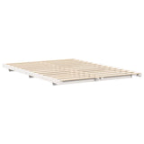 Bed Frame White 150 x 200 cm Solid Pine Wood 873068