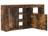 Corner LED TV Cabinet 100x40x68cm Smoked Oak Engineered Wood 889790