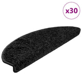Stair Mats 30 pcs 65x21x4 cm Black Half Round Large 3365813