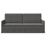 3 Seater Sofa Dark Grey 190 x 81 x 82 cm Corduroy Fabric 42041134