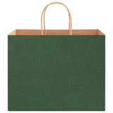 Paper Bags 250 pcs with Handles Green 32x22x24 cm 4101735