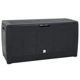 Garden Storage Box Anthracite 119x48x60 cm Polypropylene 152197