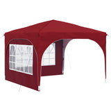 Pop-up Party Tent 290 x 290 x 245 cm Burgundy 42019862