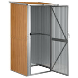 Garden Shed Brown 118.5x97x209.5 cm Galvanised Steel 150902