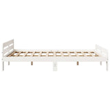Bed Frame without Mattress White 160x200 cm Solid Wood Pine 855467
