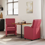 Dining Chairs with Wheels 2 pcs Wine red 58 x 65 x 98 cm 42017887