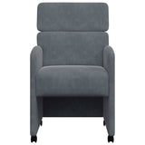Dining Chairs with Wheels 2 pcs Dark grey 58 x 65 x 98 cm 42017876