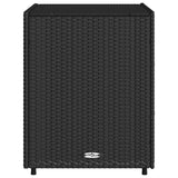 Garden Storage Cabinet Black 55x59x69 cm Poly Rattan 365555
