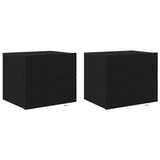 Bedside Cabinet 2 pcs Black Oak 50 x 39 x 41 cm Engineered Wood 863077